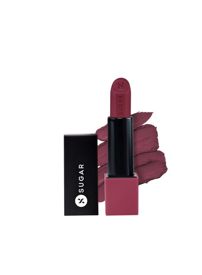 SUGAR Cosmetics Glide Peptide Serum Lipstick with Hyaluronic Acid & Vitamin E | Velvet Matte Finish | Long Lasting & Pigmented | 1 Swipe Full Coverage | 4.2gm - 06 Moscow Mulberry - Image 1